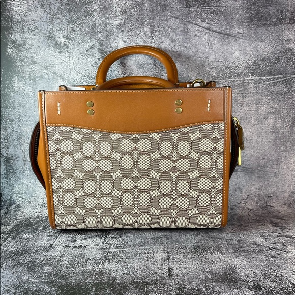 ♥ Coach X Tom Wesselmann Lips Rogue 25 in Signature Textile Jacquard ♥ NWT - Picture 4 of 12